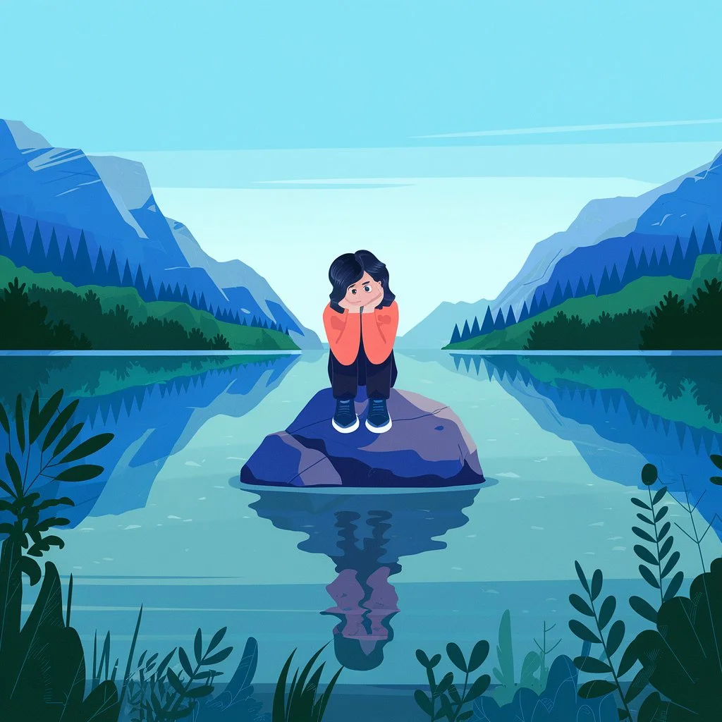 A person meditating in a peaceful setting, representing the journey to overcome anxiety.