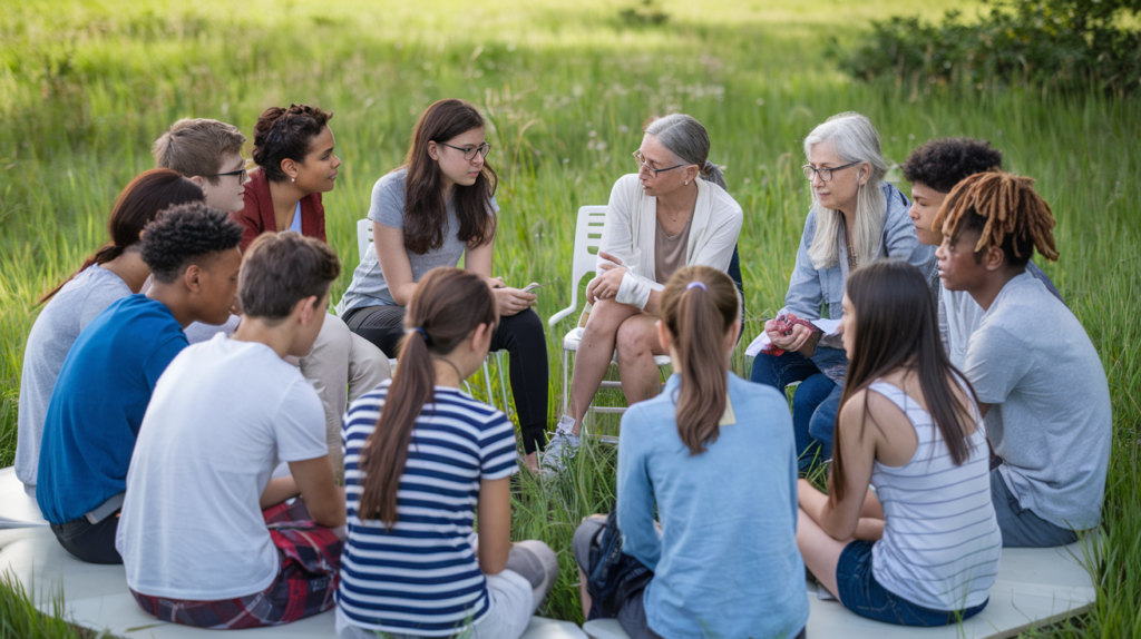 Teen speaking with a therapist