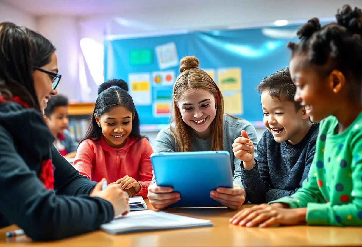 Student receiving positive reinforcement from the teacher, illustrating the benefits of praise and rewards in motivating students with learning disabilities.