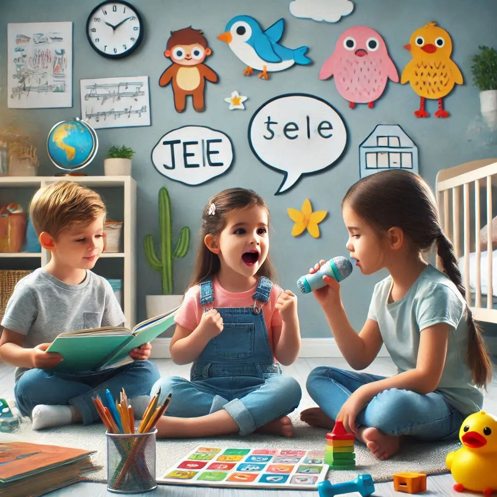 A speech therapist works with a child using effective therapy techniques and tools.