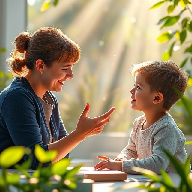 A happy and confident child after successful speech therapy, showing the positive outcome